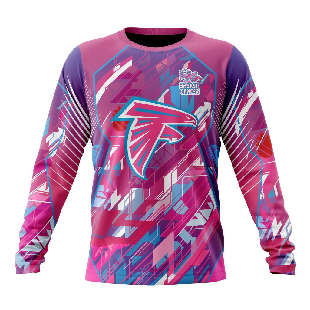 Customized NFL Atlanta Falcons I Pink I Can Fearless Again Breast Cancer Unisex Sweatshirt SWS040