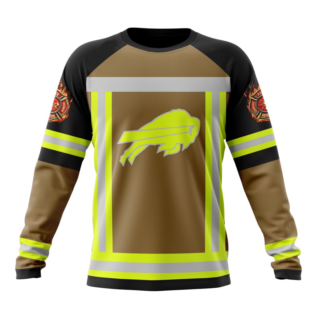 Customized NFL Buffalo Bills Special Firefighter Uniform Design Unisex Sweatshirt SWS055