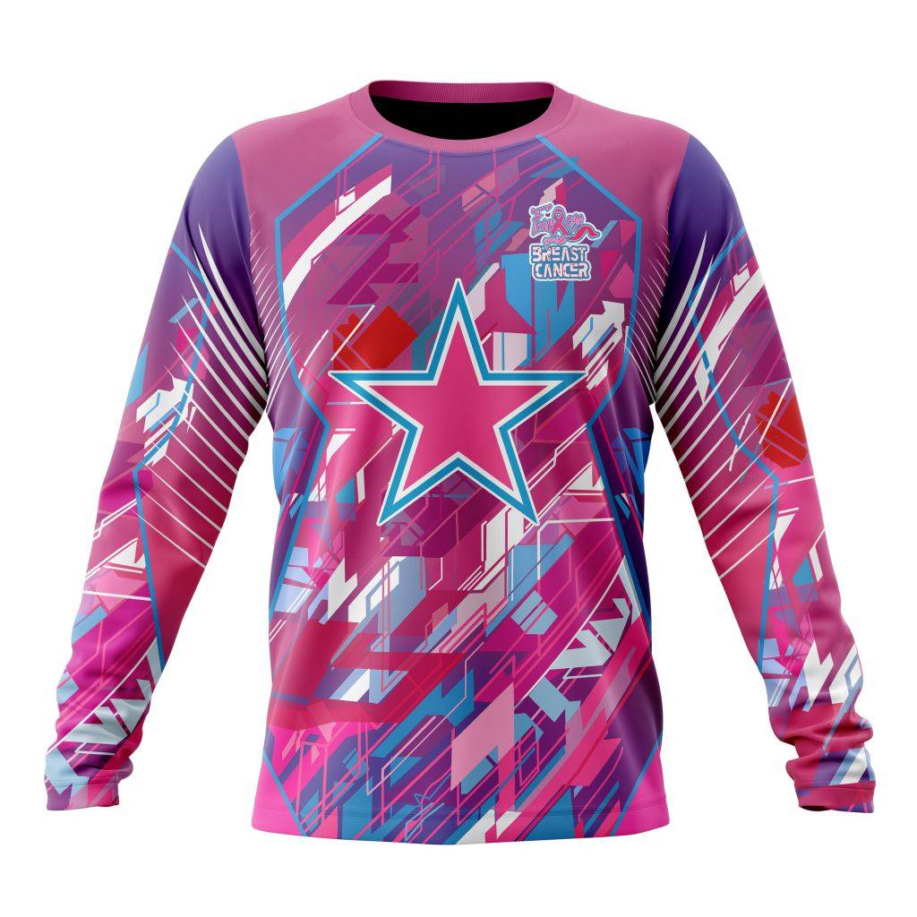 Customized NFL Dallas Cowboysls I Pink I Can Fearless Again Breast Cancer Unisex Sweatshirt SWS086