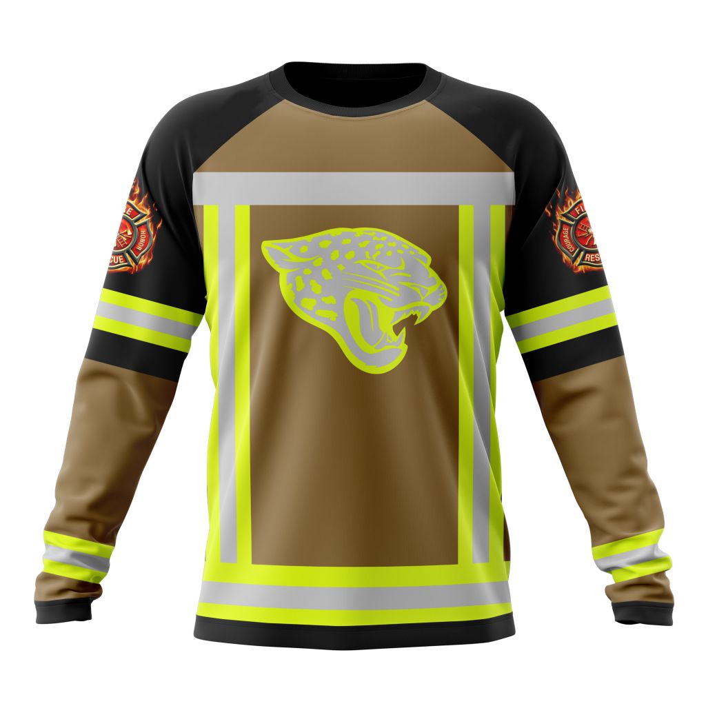 Customized NFL Jacksonville Jaguars Special Firefighter Uniform Design Unisex Sweatshirt SWS122