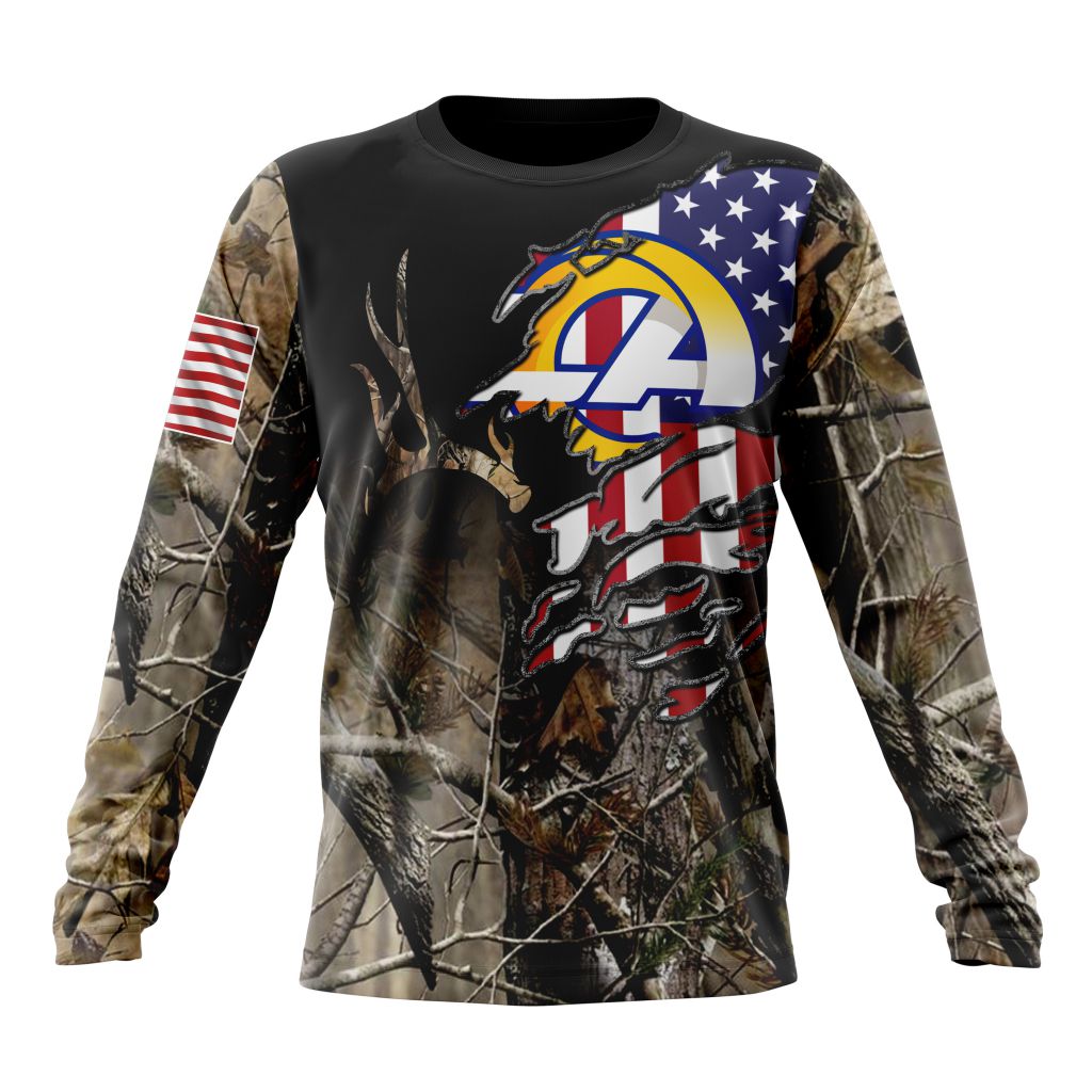 Customized NFL Los Angeles Rams Special Camo Realtree Hunting Unisex Sweatshirt SWS145