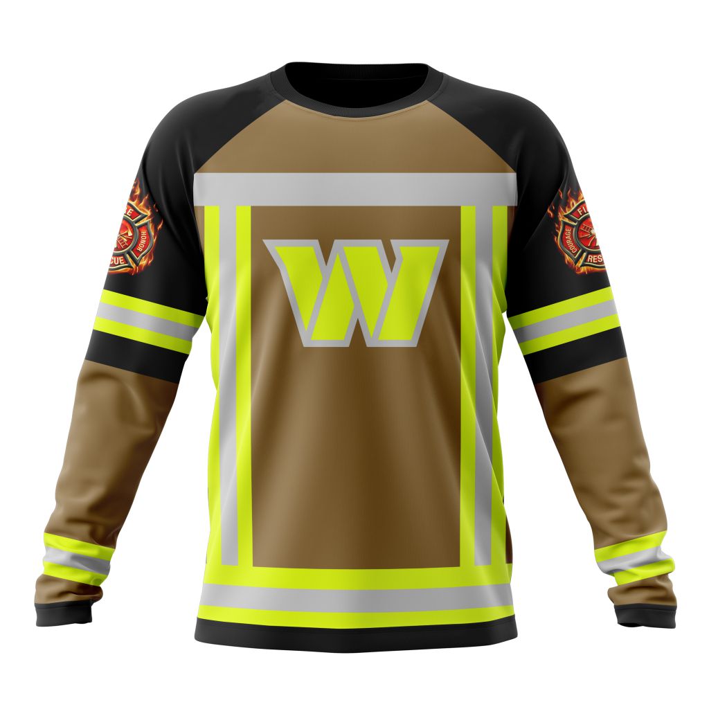 Customized NFL Washington Commanders Special Firefighter Uniform Design Unisex Sweatshirt SWS222