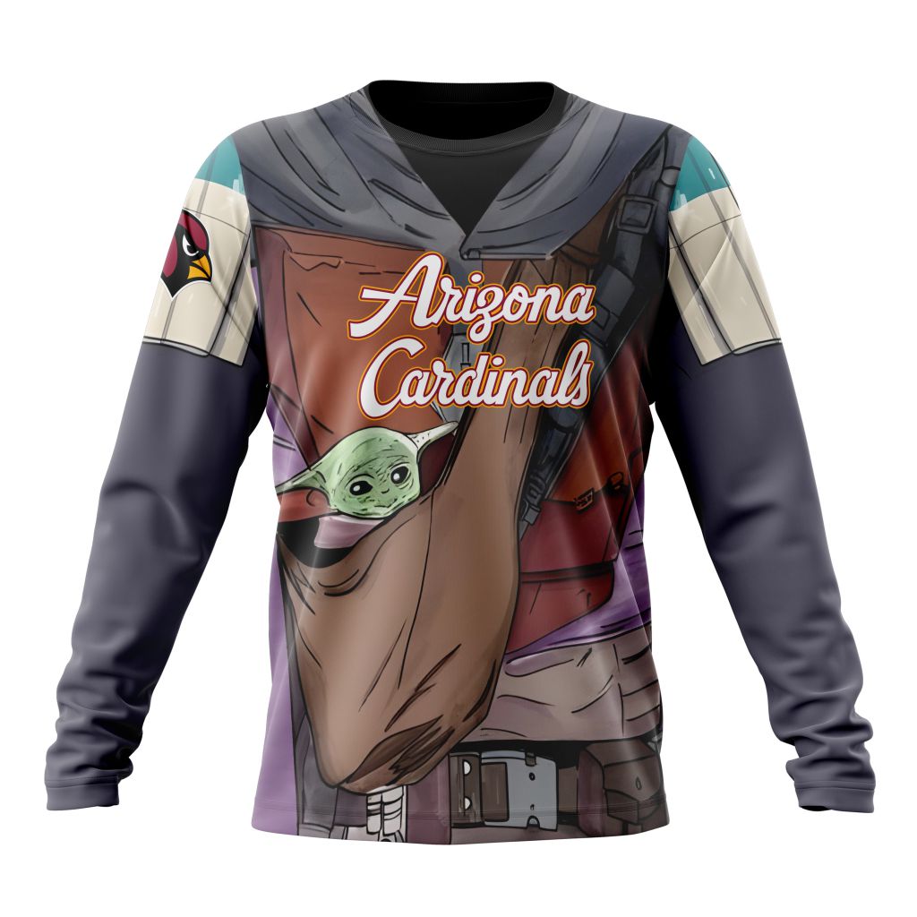 Personalized NFL Arizona Cardinals Specialized Mandalorian And Baby Yoda Unisex Sweatshirt SWS341