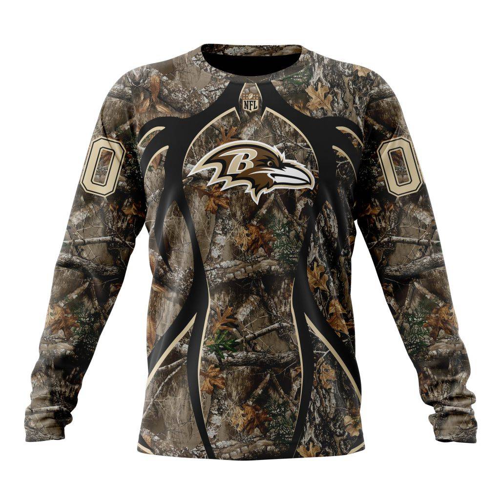 Personalized NFL Baltimore Ravens Special Hunting Camo Unisex Sweatshirt SWS374