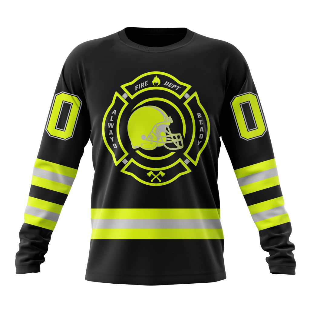 Personalized NFL Cleveland Browns Special Firefighter Uniform Design Unisex Sweatshirt SWS473