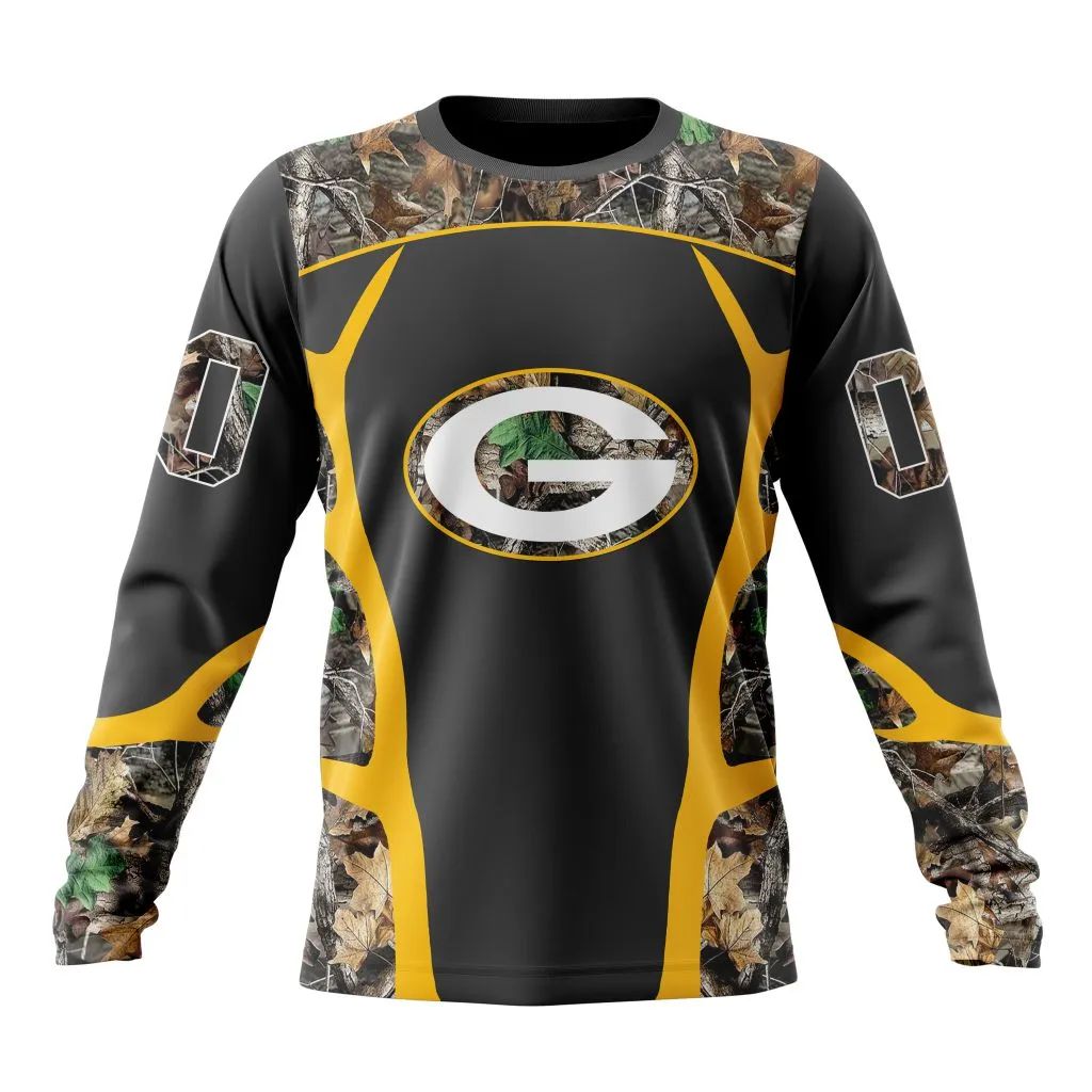 Personalized NFL Green Bay Packers Camo Hunting Design Unisex Sweatshirt SWS544