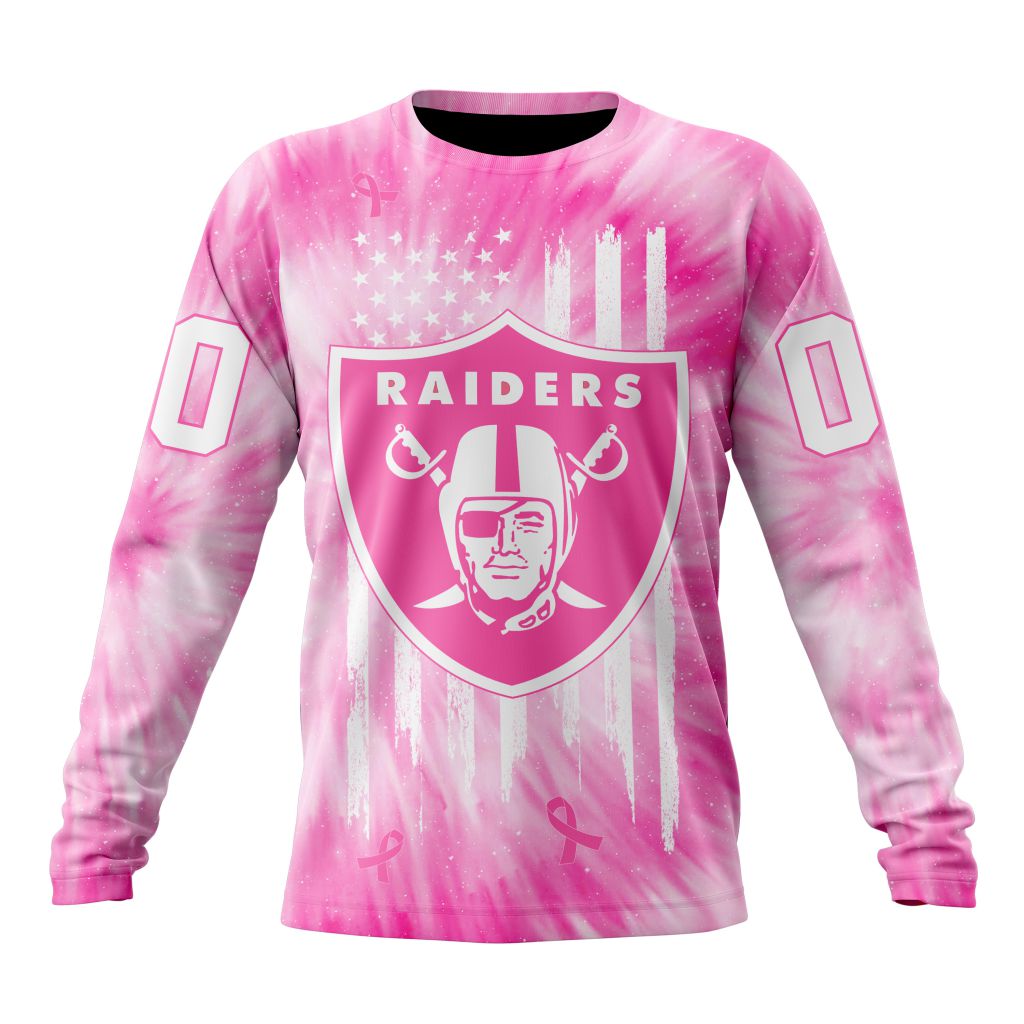 Personalized NFL Las Vegas Raiders Special Pink Tie Dye Unisex Sweatshirt SWS656