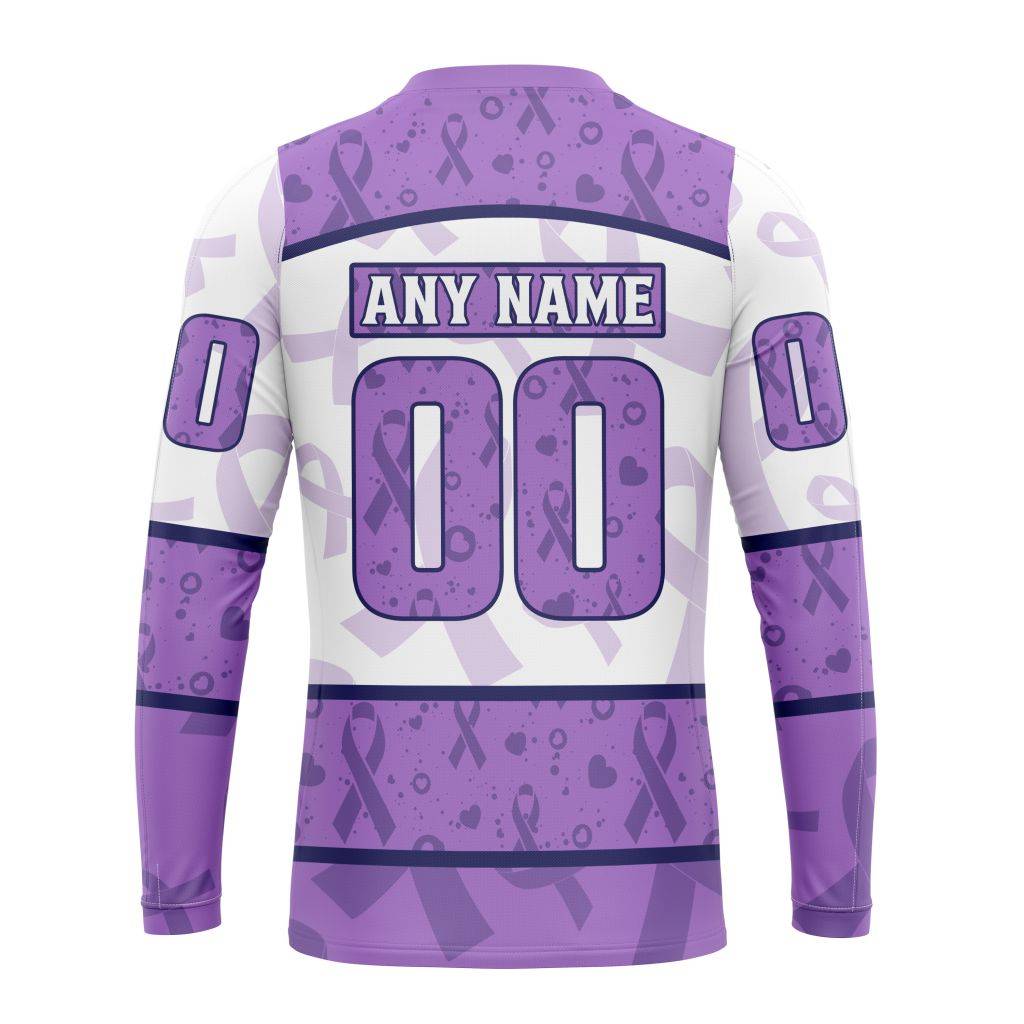 Personalized NFL Los Angeles Rams Special Lavender Fights Cancer Unisex Sweatshirt SWS694