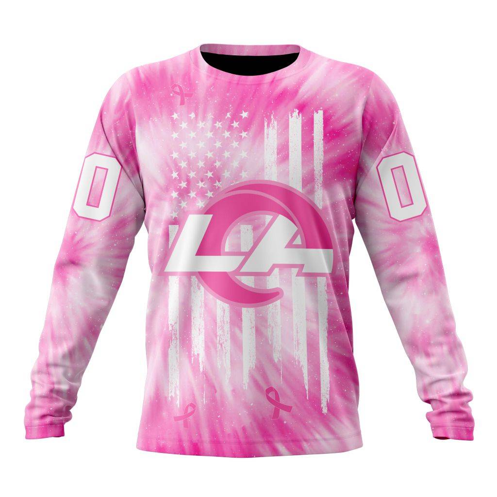 Personalized NFL Los Angeles Rams Special Pink Tie Dye Unisex Sweatshirt SWS696