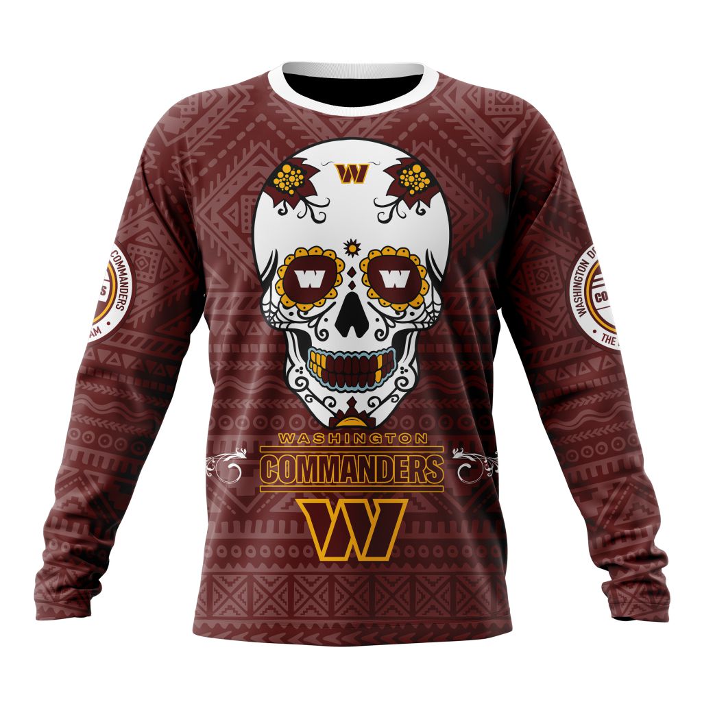 Personalized NFL Washington Football Team Specialized Kits For Dia De Muertos Unisex Sweatshirt SWS957
