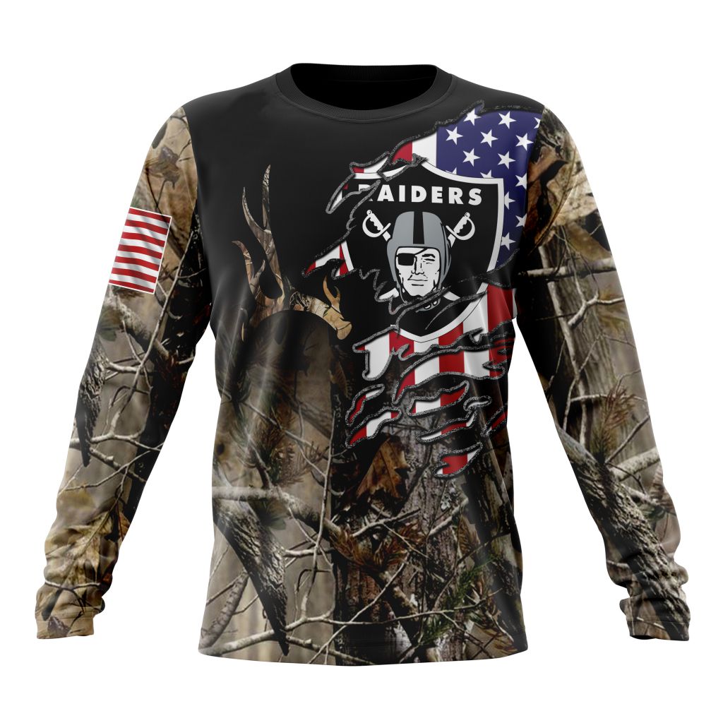 Customized NFL Las Vegas Raiders Special Camo Realtree Hunting Unisex Sweatshirt SWS133