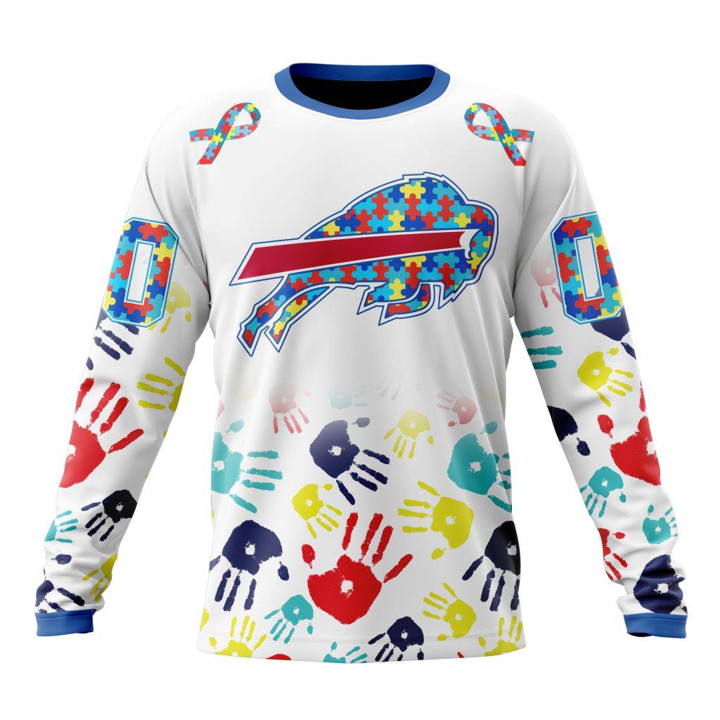Personalized Buffalo Bills Special Autism Awareness Hands Unisex Sweatshirt SWS241