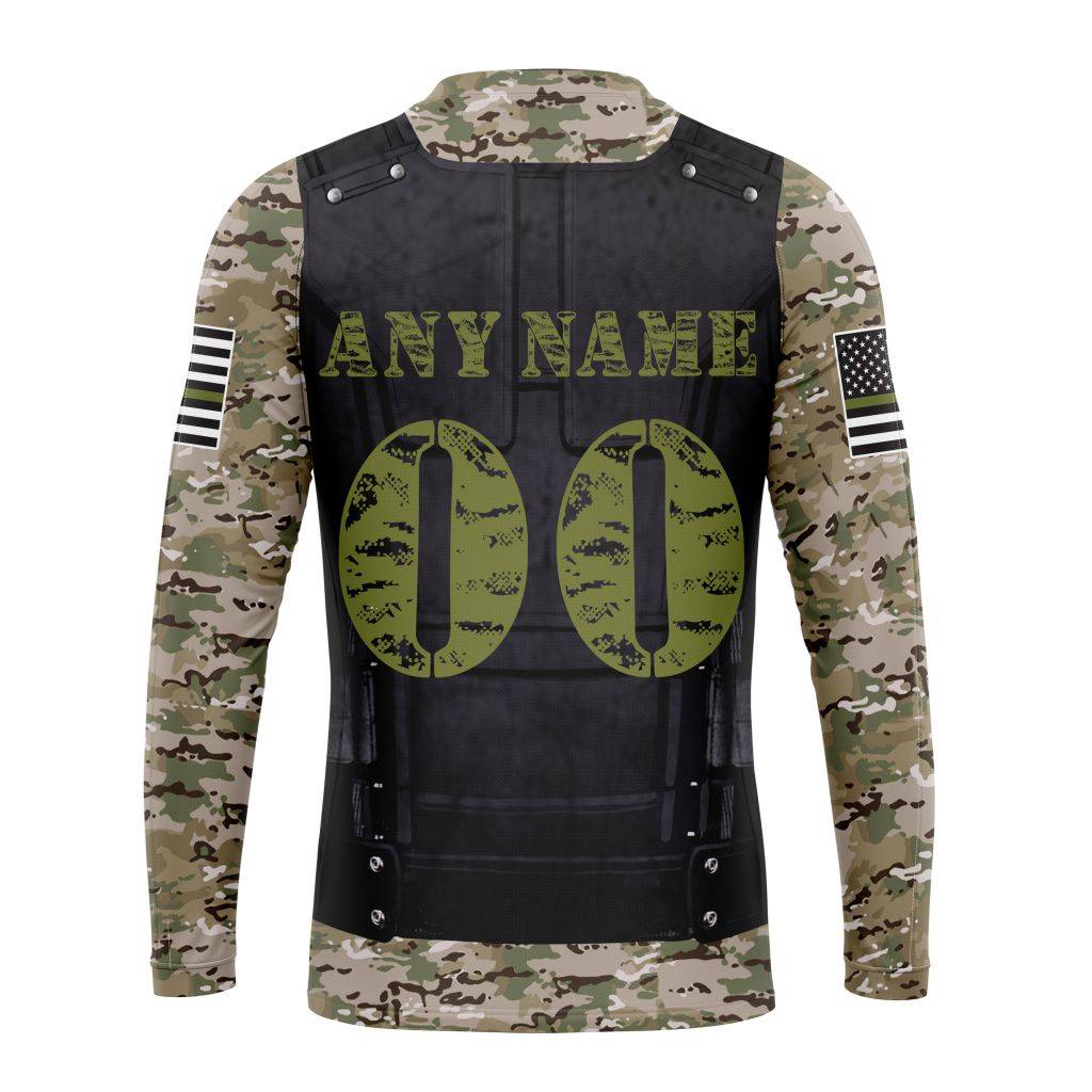 Personalized NFL Carolina Panthers Punisher Skull Camo Veteran Kits Unisex Sweatshirt SWS411