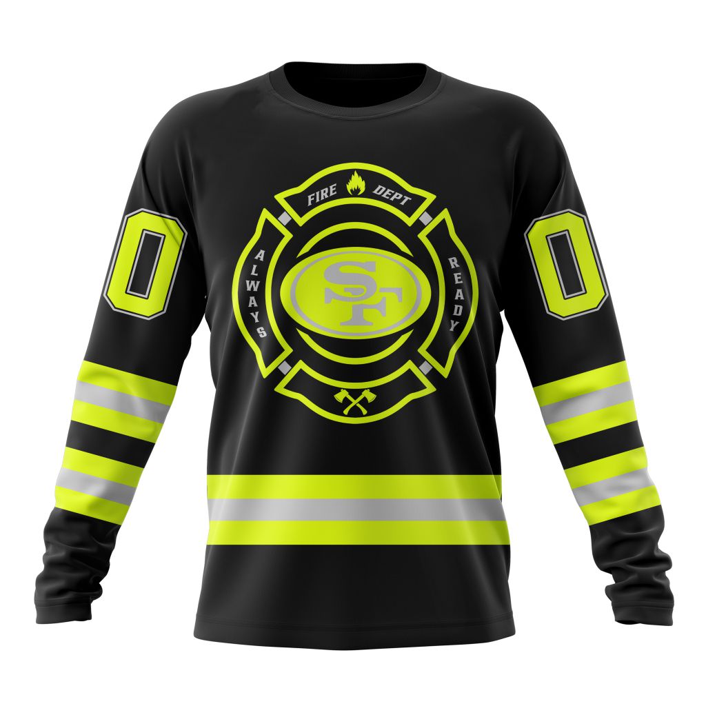 Personalized NFL San Francisco 49Ers Special Firefighter Uniform Design Unisex Sweatshirt SWS872